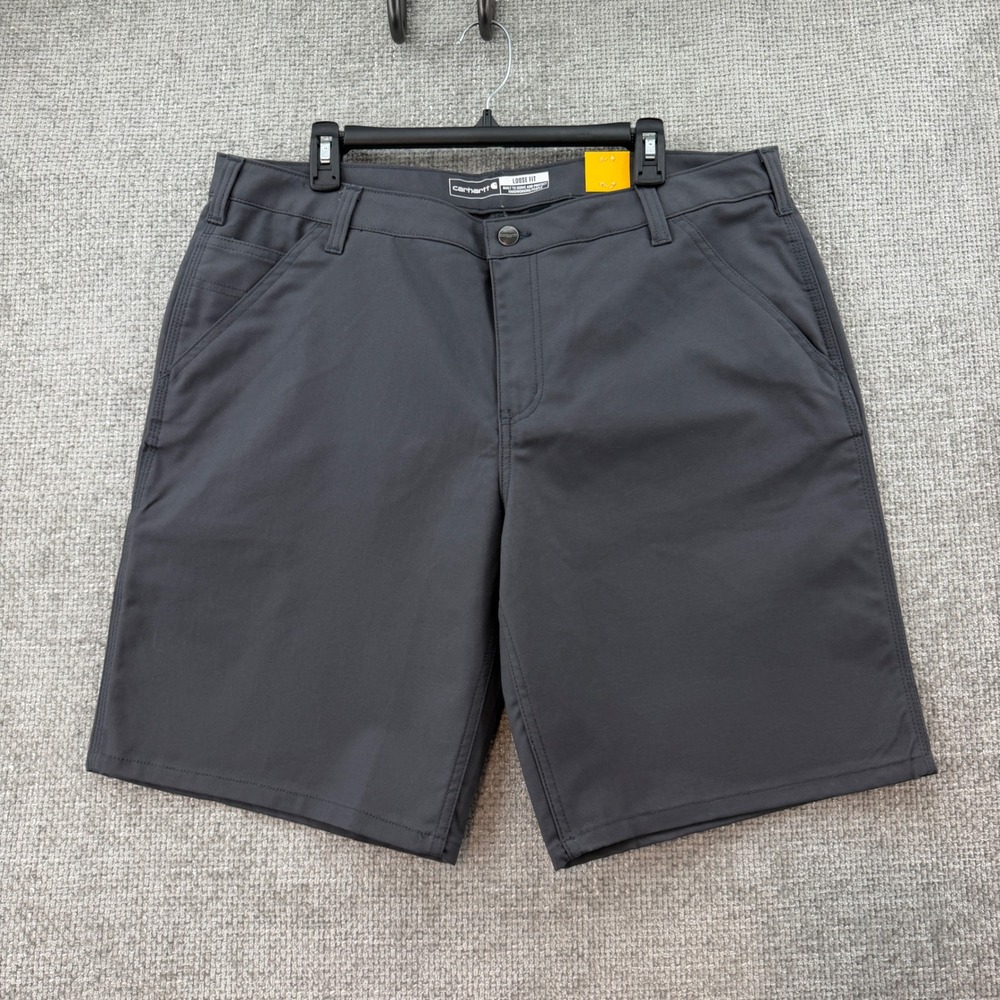 Carhartt Rugged Professional Work Shorts Women's 18 Grey Canvas - Picture 1 of 7